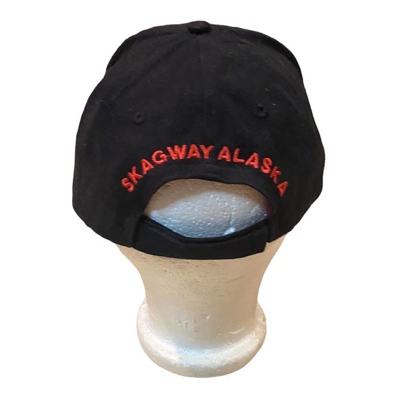 WHITE PASS & YUKON ROUTE SKAGWAY ALASKA ADJUSTABLE STRAPBACK HAT/CAP, BLACK 2012 - Picture 2 of 5